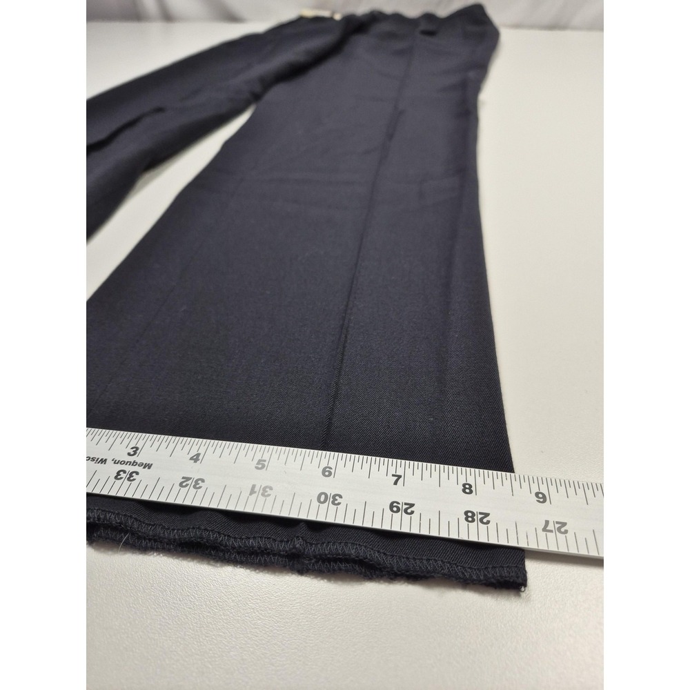 MIKO DAVIZZO Dress Pants Mens 34x36 Blue Wool Pleated Straight Unhemmed NWT - Picture 10 of 11